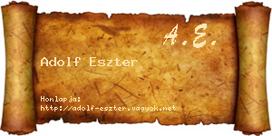 Adolf Eszter névjegykártya